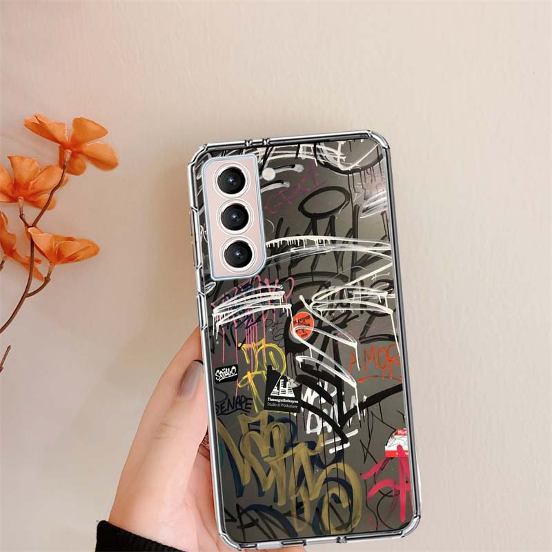 Graffiti Clear Phone Cases for Samsung S26 Ultra Galaxy S25 Edge S24 S23 FE S21 Plus S20 S22 S10 Cover Patterned Compatible with