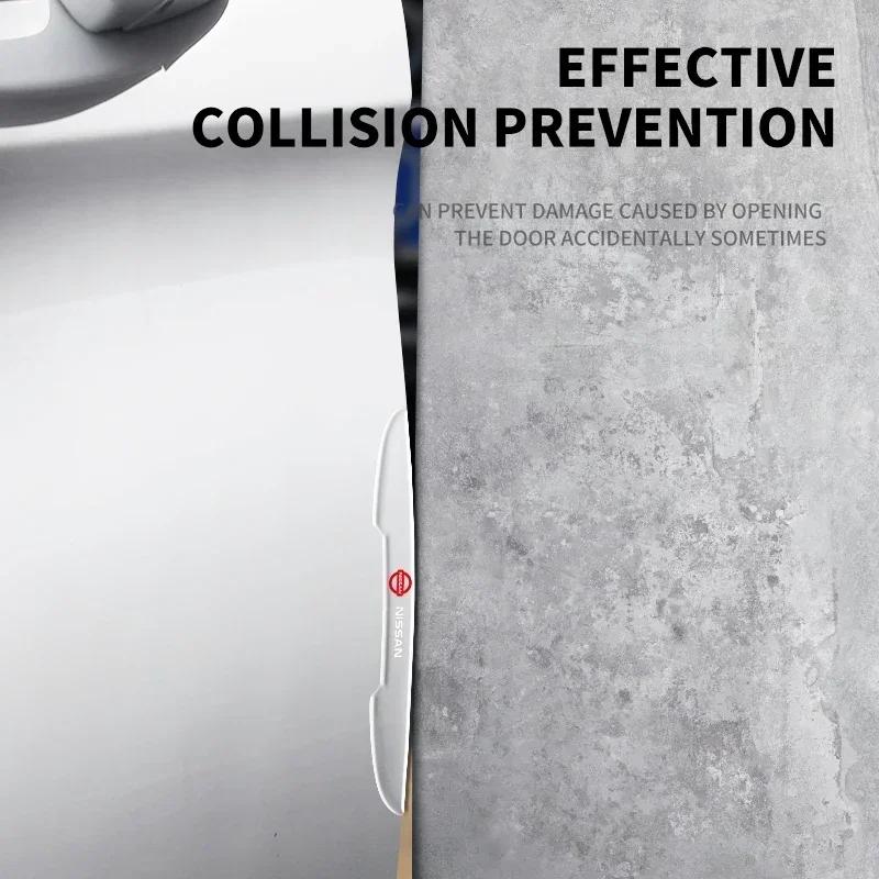 4 Pezzi/set Protettore Anti-collisione Trasparente per Portiera Auto Striscia Paraurti Adesivo Per Nissan X-trail Almera Qashqai Tiida Accessori