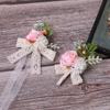 Bride Bridesmaid Brooch Wrist Flower Artificial Rose Brooch Opening Ceremony Sister Lapel