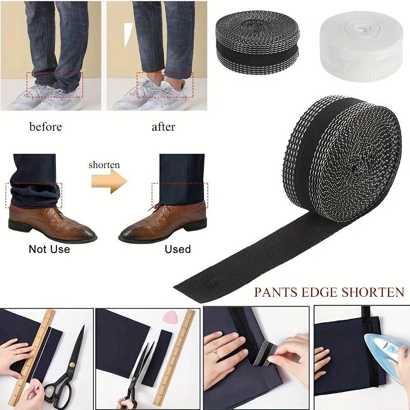 DIY Sewing Fabric Self-Adhesive Pants Paste Iron On Pants Edge Shorten Repair Pants for Jean Clothing and Jean Pants Apparel
