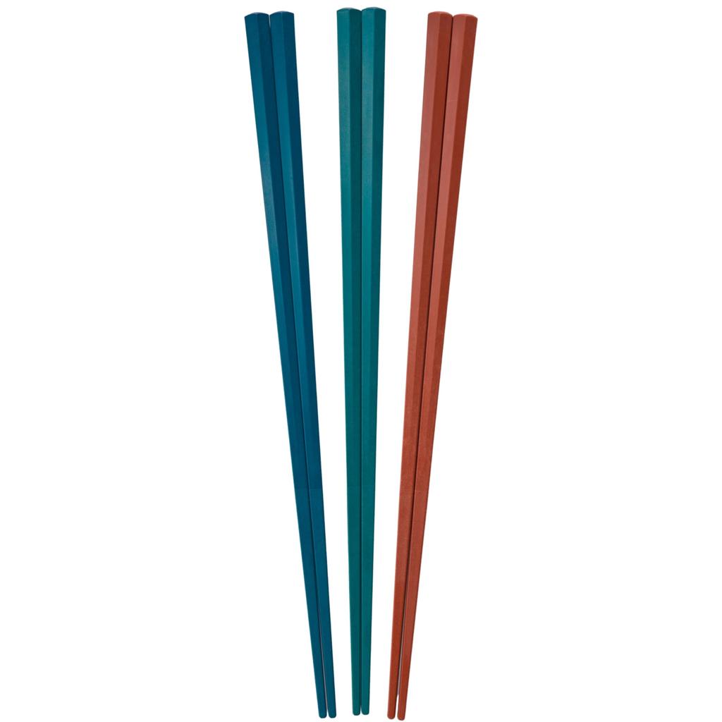 FlaColle Chopsticks for Long Stylish 23cm Hexagonal Chopstick Made in Japan Dishwasher For Family and Commercial Use [Heat-Resistant (220°C) Use] Set,