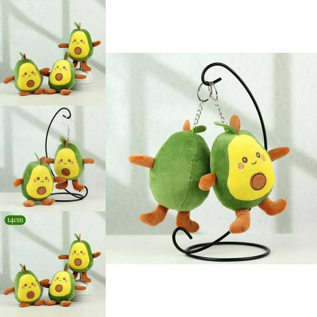 Adorable Four-inch Avocado Plush Toy Keychain Cute Backpack Charm Gift For Kids