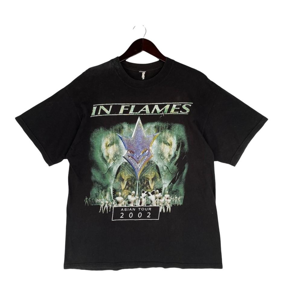 Vintage In Flames Band Asian Tour 2022 Shirt Short Sleeve Black S-5XL PN280 Unisex T-Shirt S