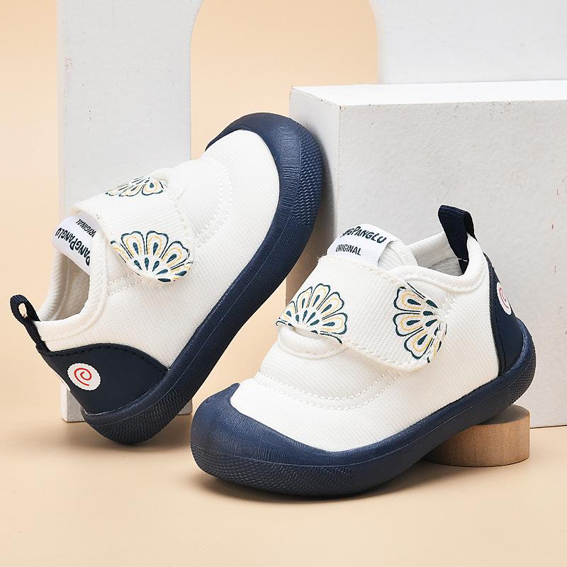 

Boys learning-to-walk shoes, 0–1/2/3 years old infant shoes, spring-autumn soft sole anti-slip breathable non-slip-off girls shoes 21 темно-синього кольору