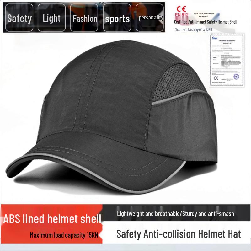 Căciulă de siguranță ușoară, respirabilă, din bumbac, cu căptușeală ABS - Rezistentă la impact și cădere