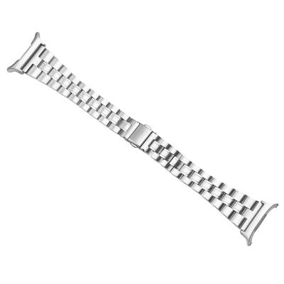 For Samsung Galaxy Ultra (2025) 47mm Band 3-Bead Silver Stainless Steel Watch Strap