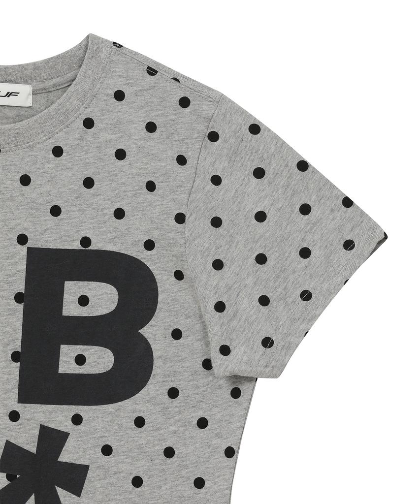BAUF B Logo Slim Fit T-Shirt [Dot Gray]