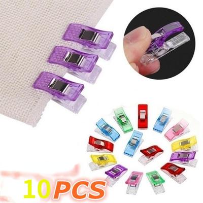 10Pcs Sewing Craft Quilt Binding Sewing Clips Plastic Clips Clamps Pack Trendy