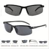 3pcs set of men's day and night vision driving glasses - anti glare half frame design comfortable PC material