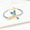 Hot Sale Zircon Hummingbird Leather Rope Braided Bird Bracelet New Fashion for Women Girls Daily Party Wear Gold-Plated Jewelry