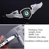EMIW1 Car Front Badge Wings Sticker for Skoda Yeti Kamiq Rapid Kodiaq Fabia Octivia RS Superb 2 A7 Karoq Citigo Vision S Bonnet Emblem