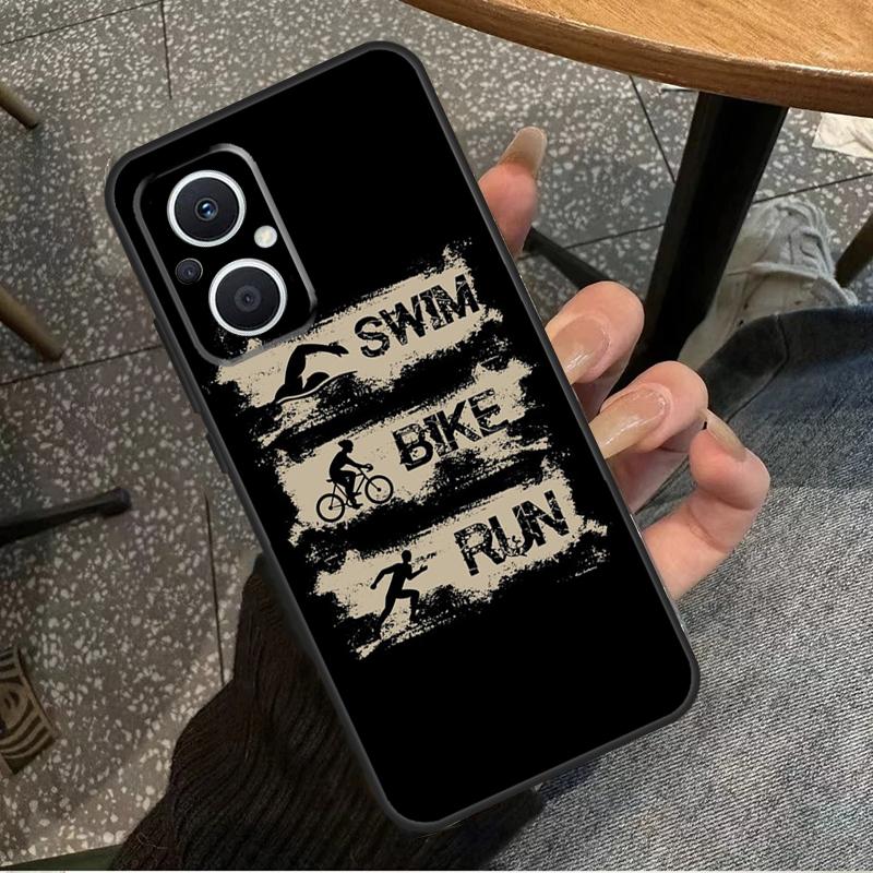 

Чехол для OPPO Reno 7 8 Lite 8T 14F 13F 11F 12F 10 11 12 13 14 Pro OPPO Find X9 X8 X5 X6 Pro с надписью Триатлон Tri Life Swim Bike Run OPPO Find X8 Pro