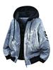 Veste d'hiver à capuche métallique grande taille pour homme - Chaude, Résistante au froid, Vêtement d'extérieur épais