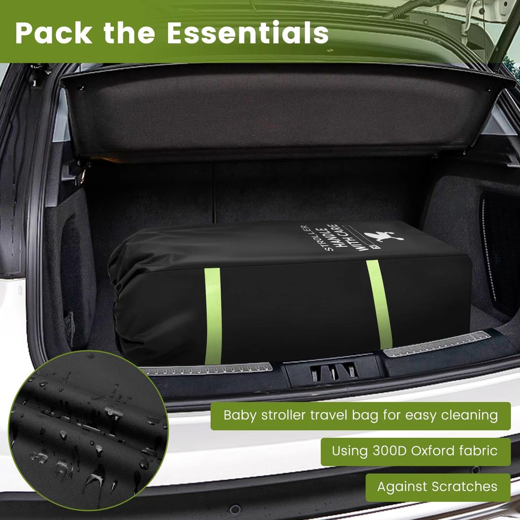 Baby Stroller Universal Dust Bag Large Capacity Gate Check Stroller Bag with Hand Straps Oxford Cloth Stroller Bag for Airplane