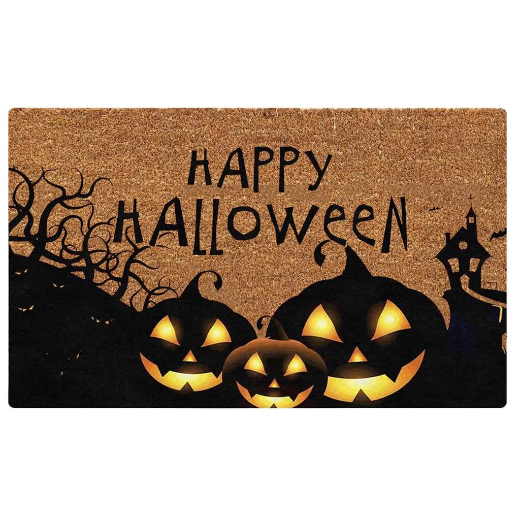 Terror Halloween Doormat Creativity Horror Witch Ghost Pumpkin Printed Halloween Party Area Rug Kitchen Mat Home Rugs