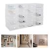 20-Piece Stackable Shoe Boxes – Flip-Top Design with Ventilation Holes – Translucent White Storage Organizer