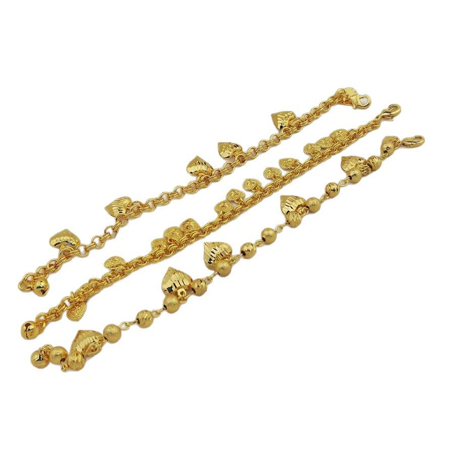 24K Gold Plated Heart Pendant Bracelet, Perfect for Valentine's Day or Daily Wear