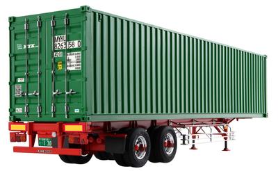 Aoshima Bunka Kyozaisha Heavy Freight Series 40Feet Marine Container Trailer Dvouosý typ Plastový model 1/32 No.6