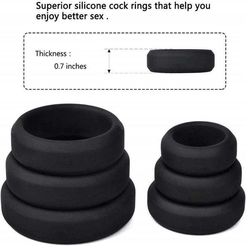 Men's Silicone Delay Ejaculation Ring - Scrotal Binding Lock for Adult Use