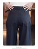 Chic Olive Green High-Waisted Women's Cargo Pants, Autumn/Winter 2025, Slim Fit with Loose Drape, Versatile Straight Leg Style.