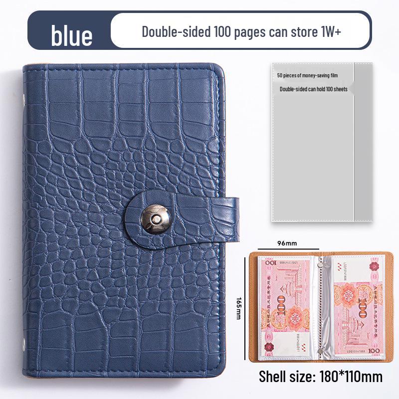 Luxury Crocodile Grain Savings Album: Stylish Money Management Book with Currency Clip