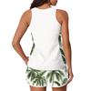 Women’s Two Piece Tankini Swimsuit Set with Sleeveless Top and Printed Shorts Athletic Swimwear for Beach Pool