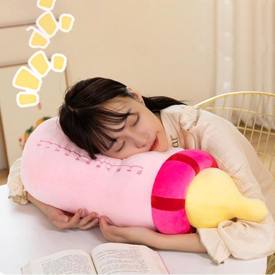 40/60cm Milk Bottle Plush Toy Removable Washable Lovely Companion Sofa Pillow
