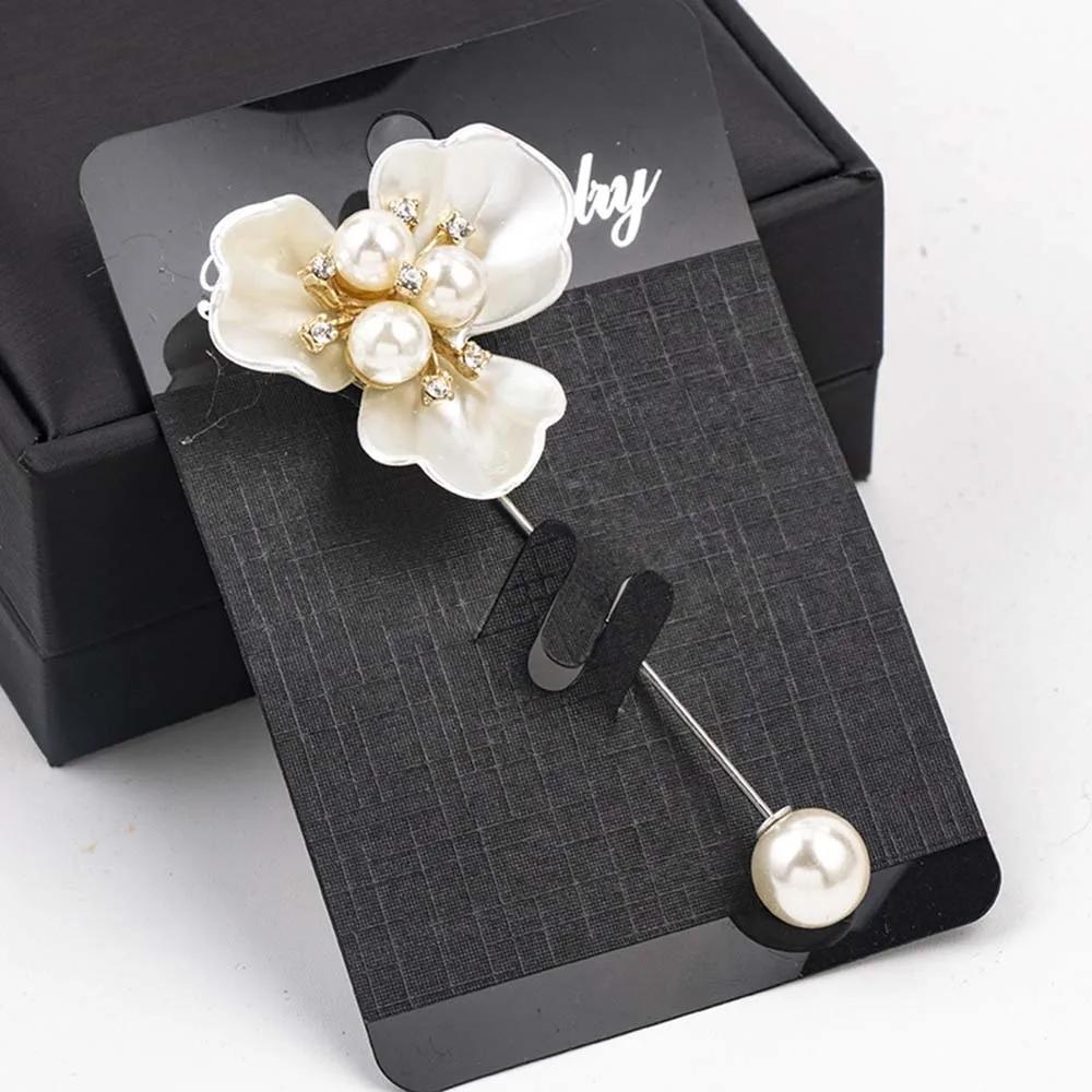 

Fashion New Camellia Flower Sweater Brooch Corsage Long Needle Pin For Women Coat Shawl Shirt Collar Accessories anime pins art