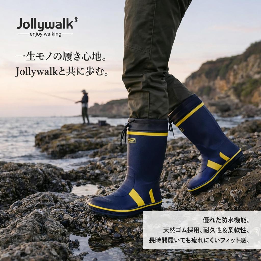 Rain Fishing Stainless Steel Spike Fully Ideal for Shore and Boat Roomy Easy Abrasion [Jollywalk] Boots, Boots, Sole, Waterproof, Spiked, Men's &