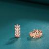 Korean Version of The Same Versatile Fashion Zircon Wheat Ear Buckle Women's Light Luxury Niche Design High-quality Earrings