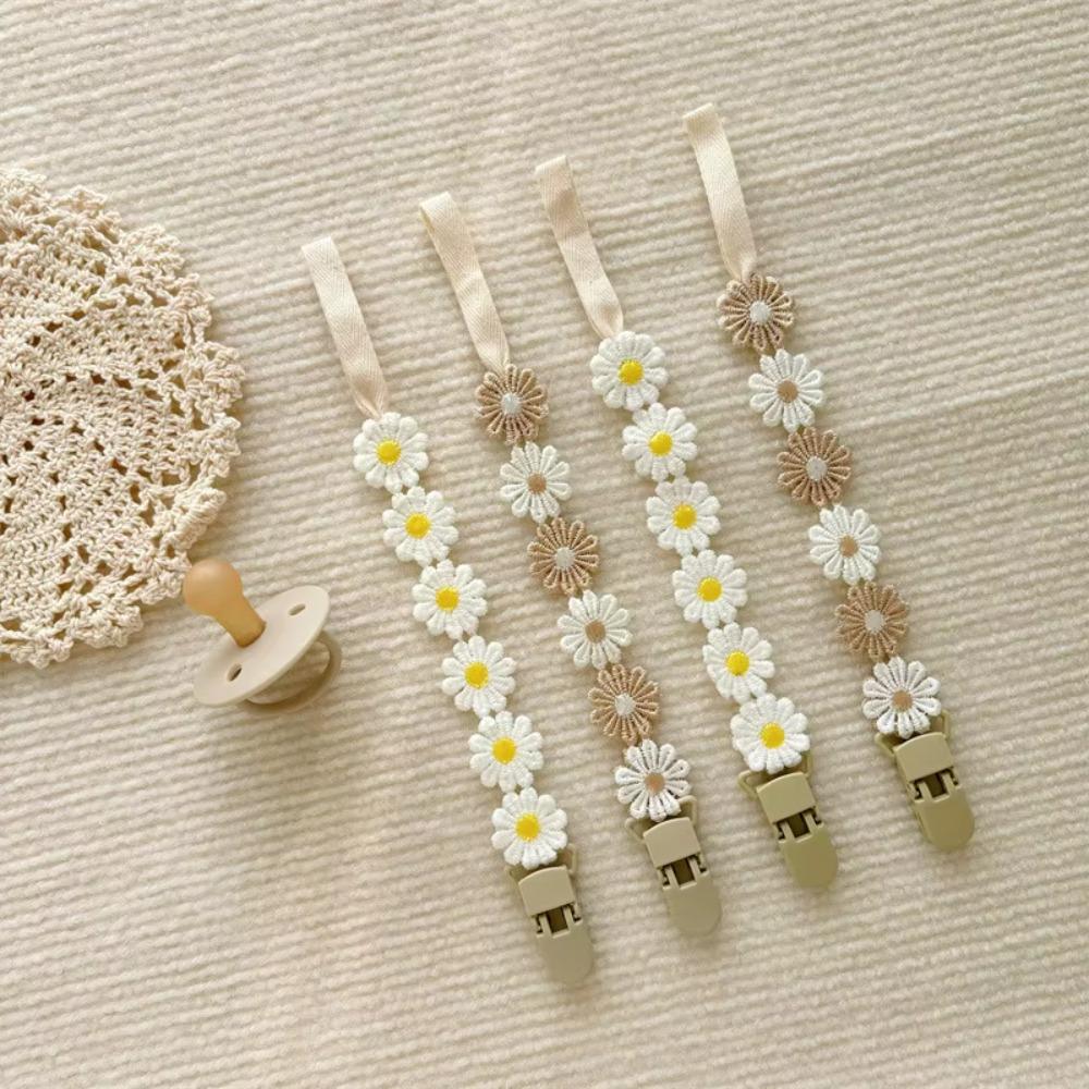 

Little Daisy Nipple Bracket Holder Safe Pacifier Chain New Pacifier Clips Gift Khaki