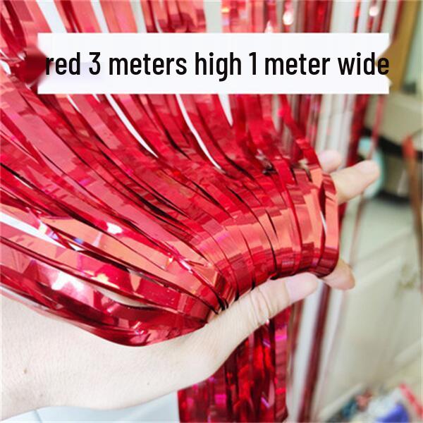 Laser Fringe Backdrop & Tinsel for Party or Event Decoration