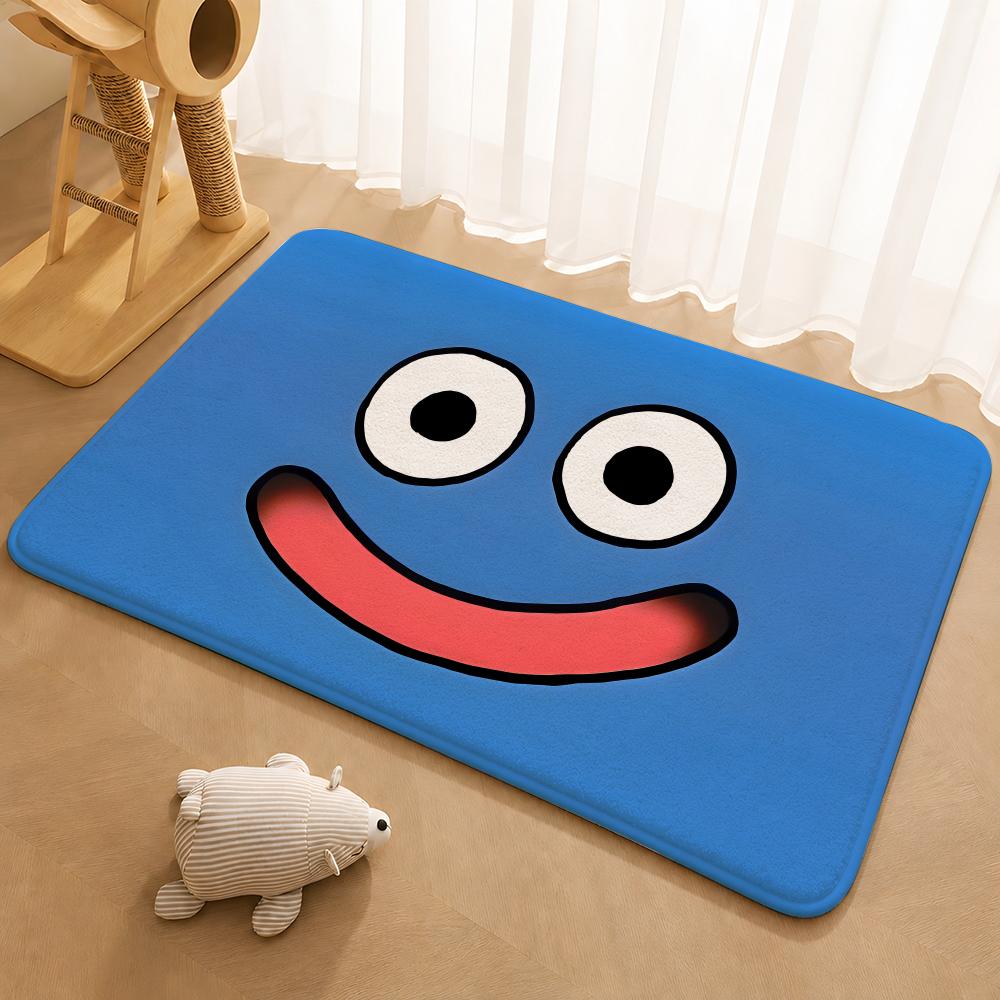 Slime Morimori Dragon Quest Floor Mat Floor Mat Soft Flannel Non-Slip Door Rug for Living Room