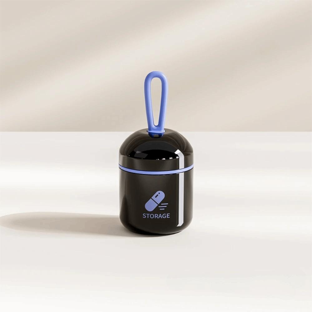 Kunststoff Tragbare Pillendose Griffdesign Pillenspenderbox Neue Pillenaufbewahrungsbox Pillenaufbewahrung