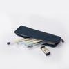 YONBEN Slim Nylon Pencil Case Light Gray Zipper Pen Pouch Oxford Fabric Stationery Organizer 20 x 6.5 1 cm