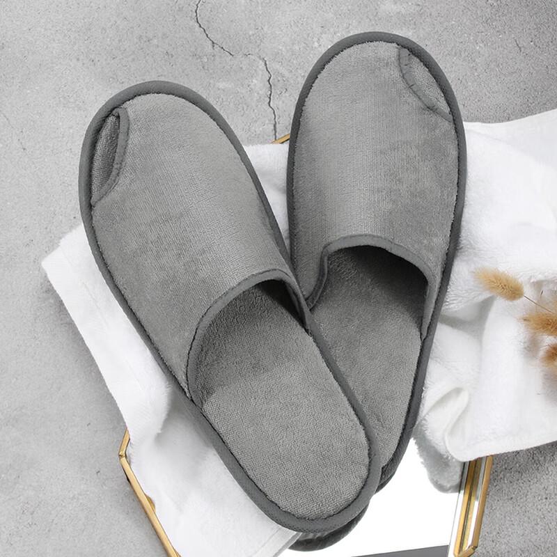 100 Pairs Individually Wrapped Disposable Hotel Slippers