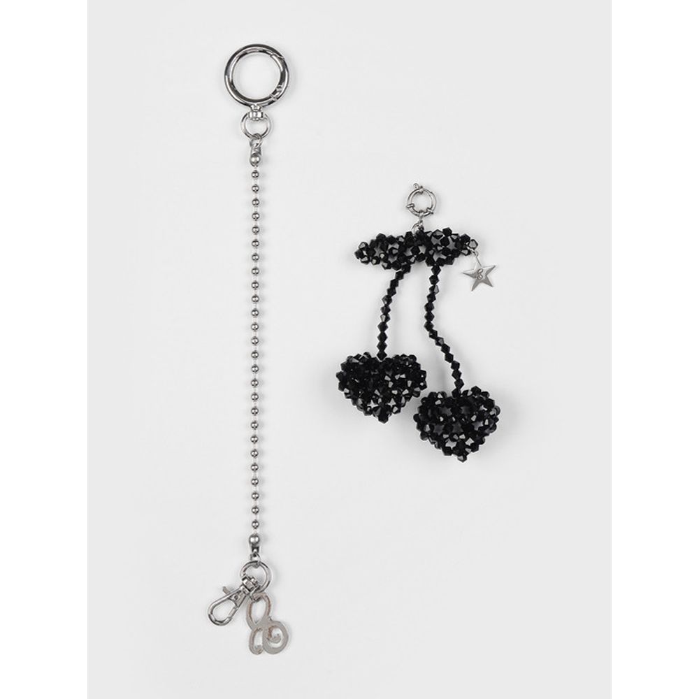 Eireve XL CHERRYx2 BEADED MULTI KEYCHAIN (BLACK)