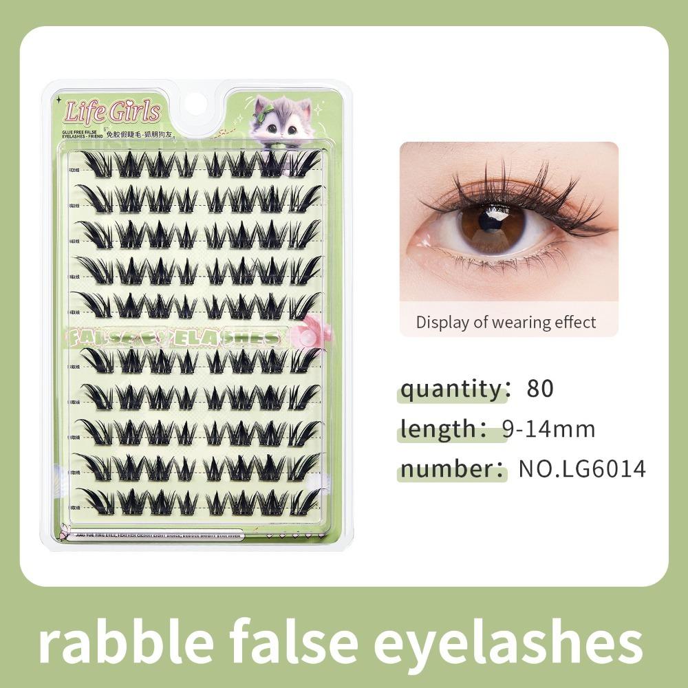 Segmented L Curl False Eyelashes Large Capacity Eyelashes Extensions  Women
