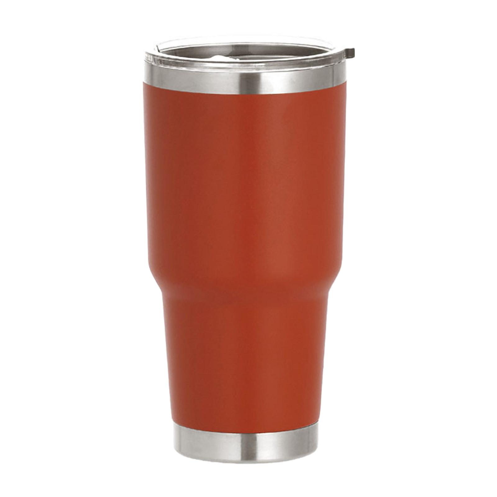 

Europe And America 30oz Plastic Sprayed Car Cup 304 Stainless Steel Double Vacuum Ice Breaker Car Mounted Beer Insulated Cup One Size помаранчевий