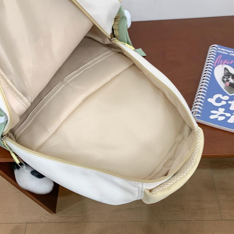 Студенческий школьный рюкзак с цветными блоками — фото 7