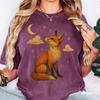 Celestial Fox T-Shirt - Witchy Moon and Stars Graphic Tee for Nature Lovers