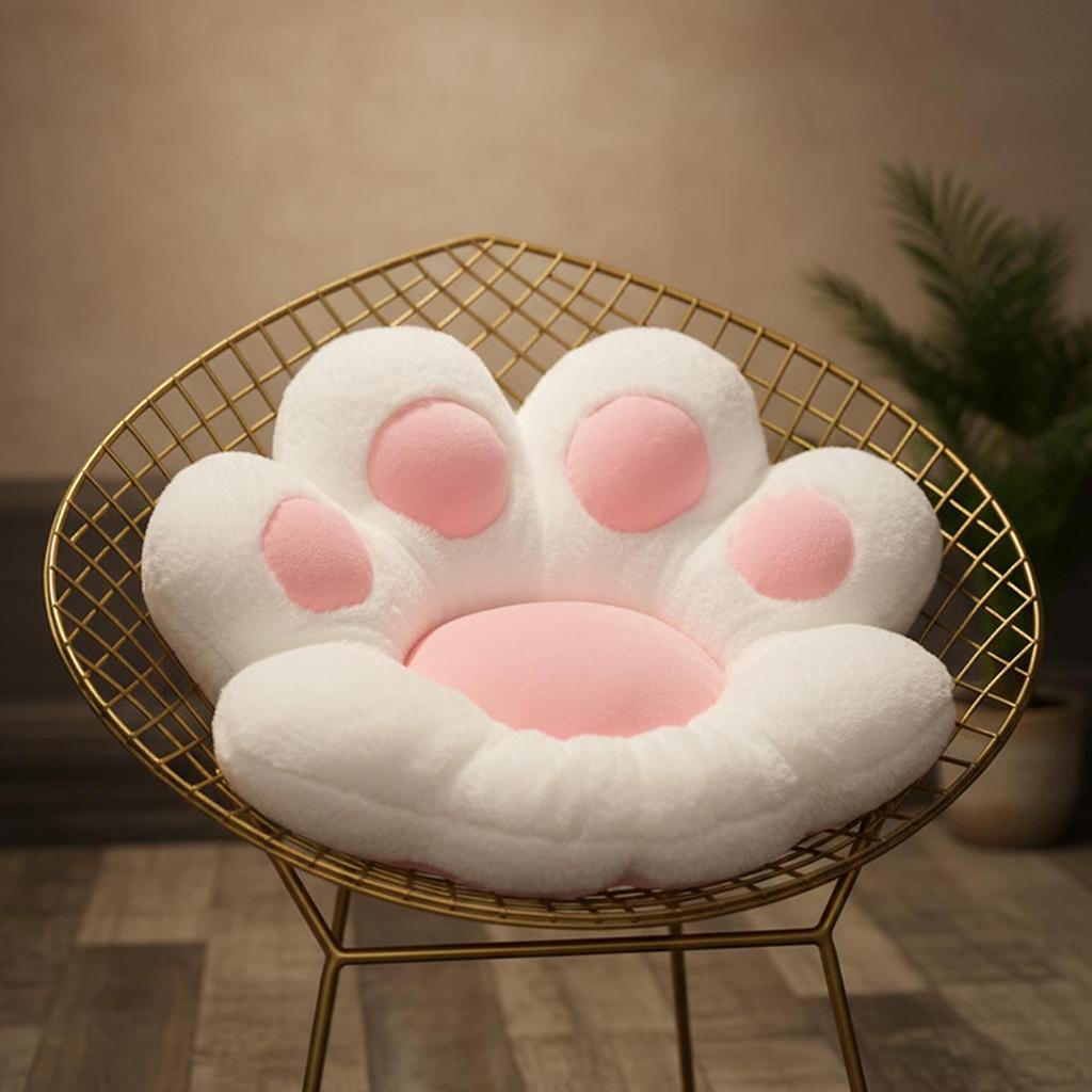 Adorable Cat Paw Plush Seat Cushion for Home & Office