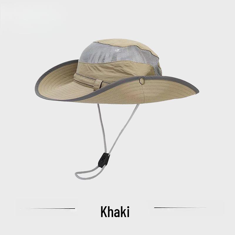 Men's Quick-Dry Color Block Sun Hat, UPF Sun Protection, Waterproof & Breathable; Ideal for Spring/Summer Outdoor Hiking & Sports.