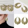 Stylish Waterproof Spikes Beads Fashion Hoop Earrings Fashionable Handmade Jewelry Trendy Women's Party Accessories