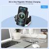 JEDI 2025 Simple Fast Charing 4 in 1 Cylindrical Wireless Charge Station Magic Cube Charger 3In1 Magnetic With RGB Light