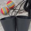 Juego de Fiesta de Cubo Colgante Divertido Juego de Lanzamiento para Niños Adultos Alivio del Estrés Amigo Correa de Cintura Ajustable Juego de Pelota de Espuma para Cumpleaños Eventos de Carnaval