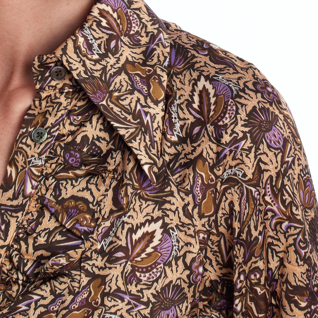 Camisa Estampada con Volantes WJCD0501F para Mujer