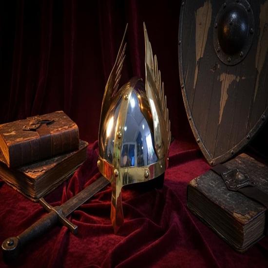 Medieval Wing Helmet Norman Nasal King Deluxe Viking Helmet Rustic Home Decor Gift
