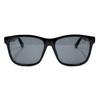 GUCCI Vintage Logo Plaque Acetate Frame Round Sunglasses Men's Black