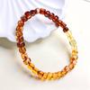 Baltic Gold Blood Amber Gradient Rainbow Square Bracelet